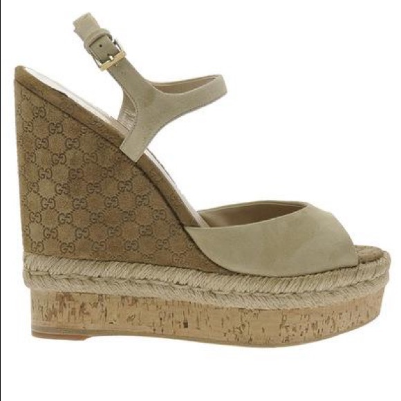 Gucci Shoes - Gucci Espadrilles with Wedge in Striped Fabric
